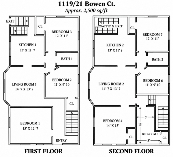 1119 1121 Bowen Floor Plan