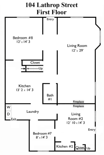 104 Lathrop 1st Floor Plan