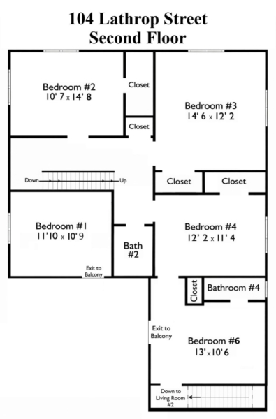 104 Lathrop Second Floor Plan